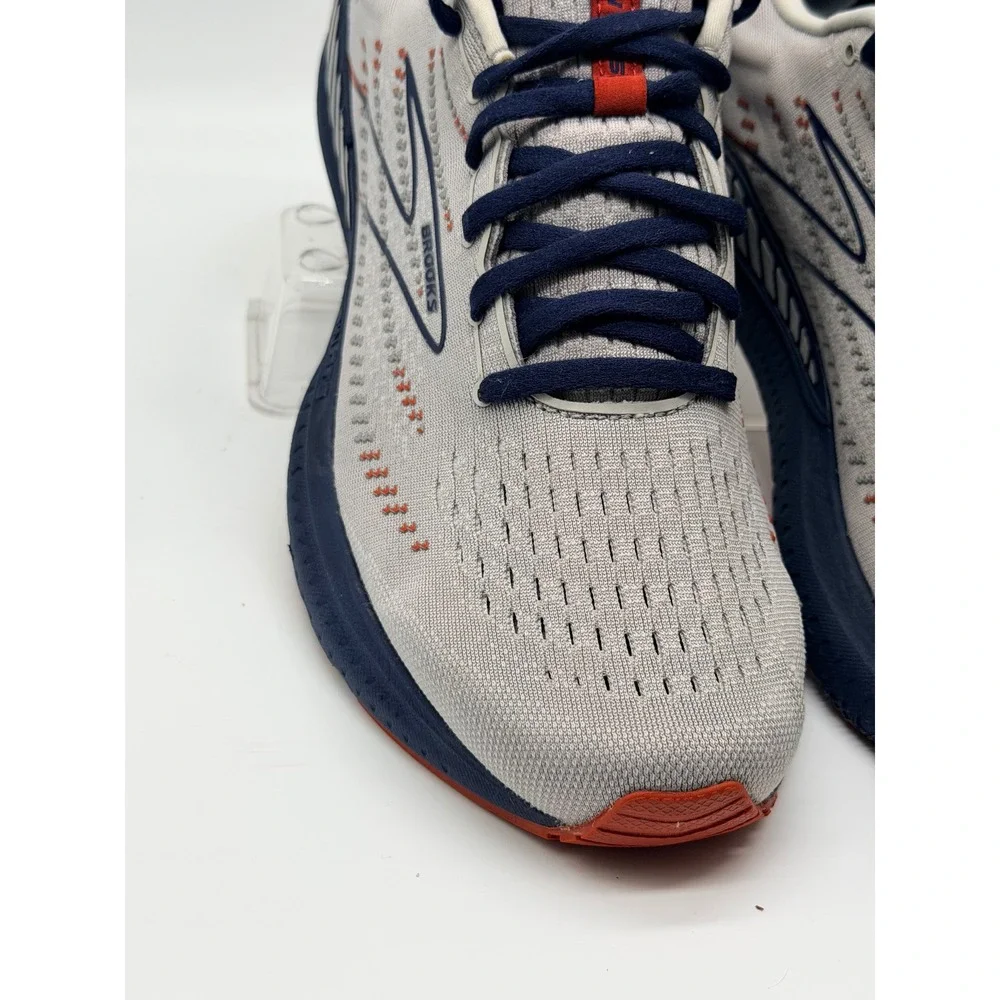 Brooks Glycerin GTS 19 Mens 12.5 D Running Shoes Gray Navy Orange 110357